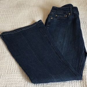 LOFT Dark Wash Wide Leg Jeans